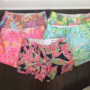 Five pairs of Lilly Pulitzer shorts size 4